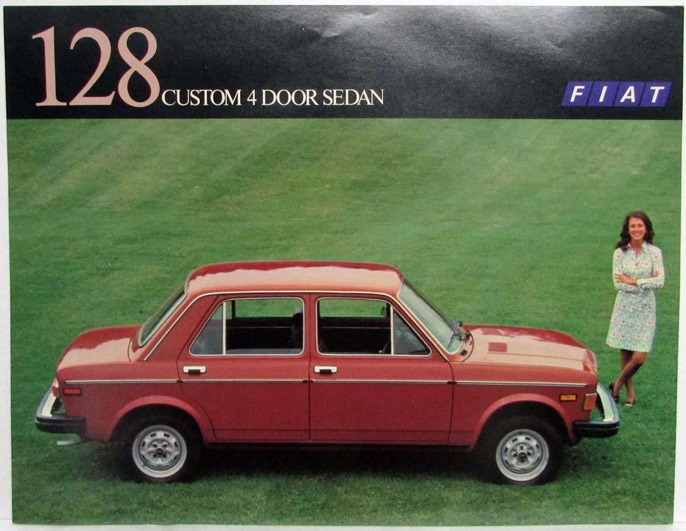 1977 Fiat 128 Custom 4 Door Sedan Spec Sheet