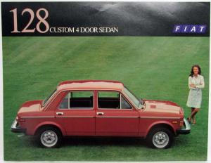 1977 Fiat 128 Custom 4 Door Sedan Spec Sheet