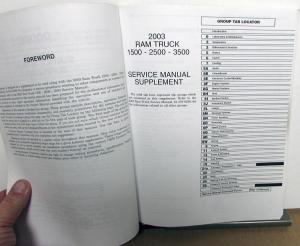 2003 Dodge Ram Truck Dealer Service Manual Supplement 47RE Auto Transmission