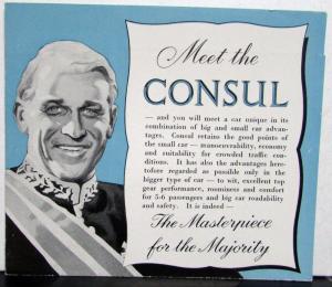 1952 1953 1954 1955 Ford Consul English Sales Brochure Poster Original