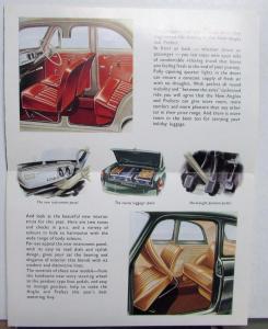 1955 Ford English Anglia Prefect Deluxe Sales Brochure Poster Original