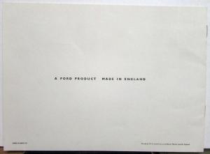 1955 Ford Zephyr Zodiac English Sales Brochure Original