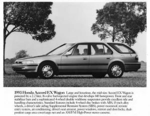 1993 Honda Accord EX Wagon Press Photo 0027