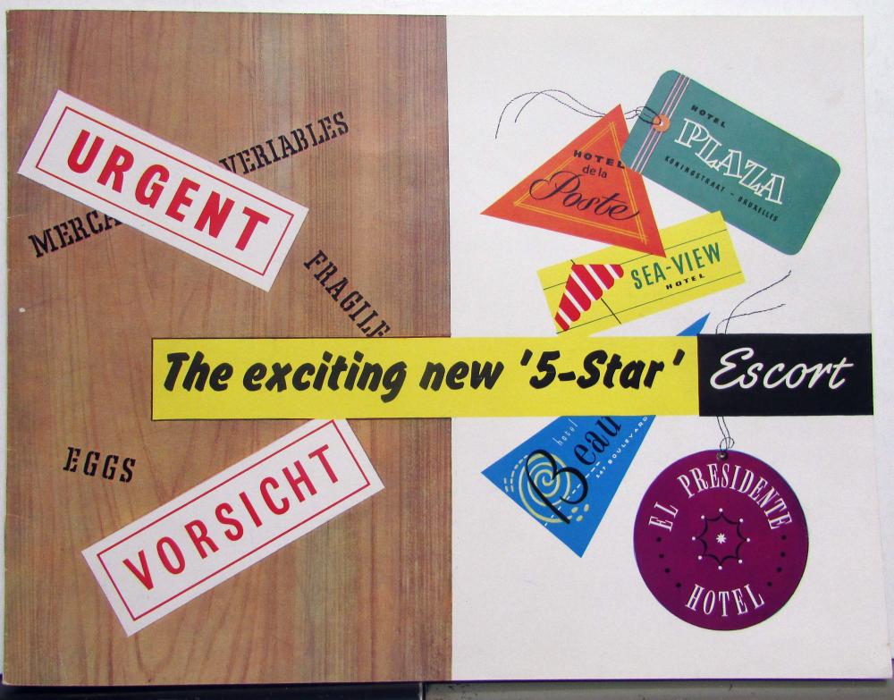 1956 Ford Escort English Sales Brochure Original