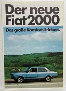 1977 Fiat New 2000 Great Comfort Experience Sales Folder Brochure - German Text