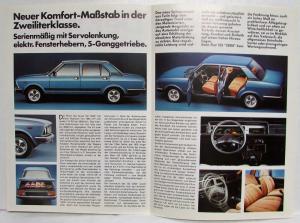 1977 Fiat New 2000 Great Comfort Experience Sales Folder Brochure - German Text