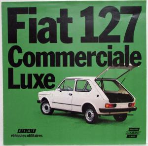 1977 Fiat 127 Commerciale Luxe Sales Folder Brochure - French Text