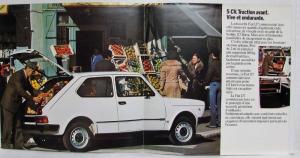 1977 Fiat 127 Commerciale Luxe Sales Folder Brochure - French Text