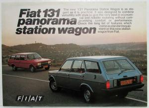 1978-1984 Fiat 131 Panorama Station Wagon Spec Sheet - South African Market