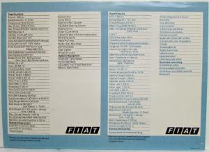 1978-1984 Fiat 131 Panorama Station Wagon Spec Sheet - South African Market