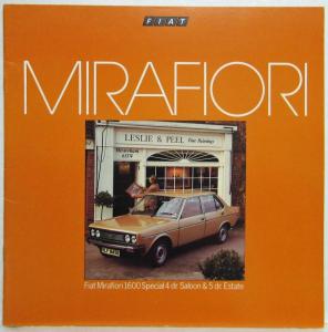 1977-1978 Fiat Mirafiori 1600 4-Dr Saloon and 5-Dr Estate Sales Brochure
