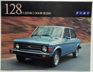 1978 Fiat 128 Custom 2 Door Sedan Spec Sheet