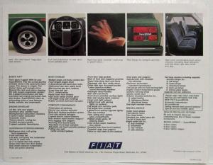 1978 Fiat Brava Spec Sheet