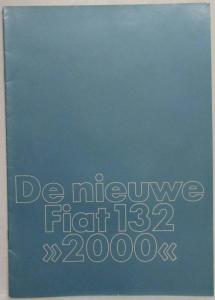 1978 Fiat New 132 2000 Sales Brochure - Dutch Text