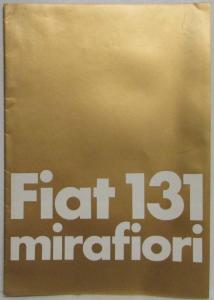 1978 Fiat 131 Mirafiori Sales Brochure - German Text