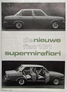 1978 Fiat 131 Supermirafiori Sales Folder Brochure