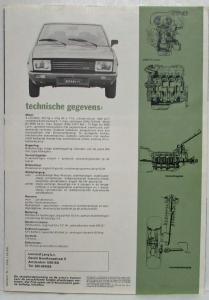 1978 Fiat 131 Supermirafiori Sales Folder Brochure