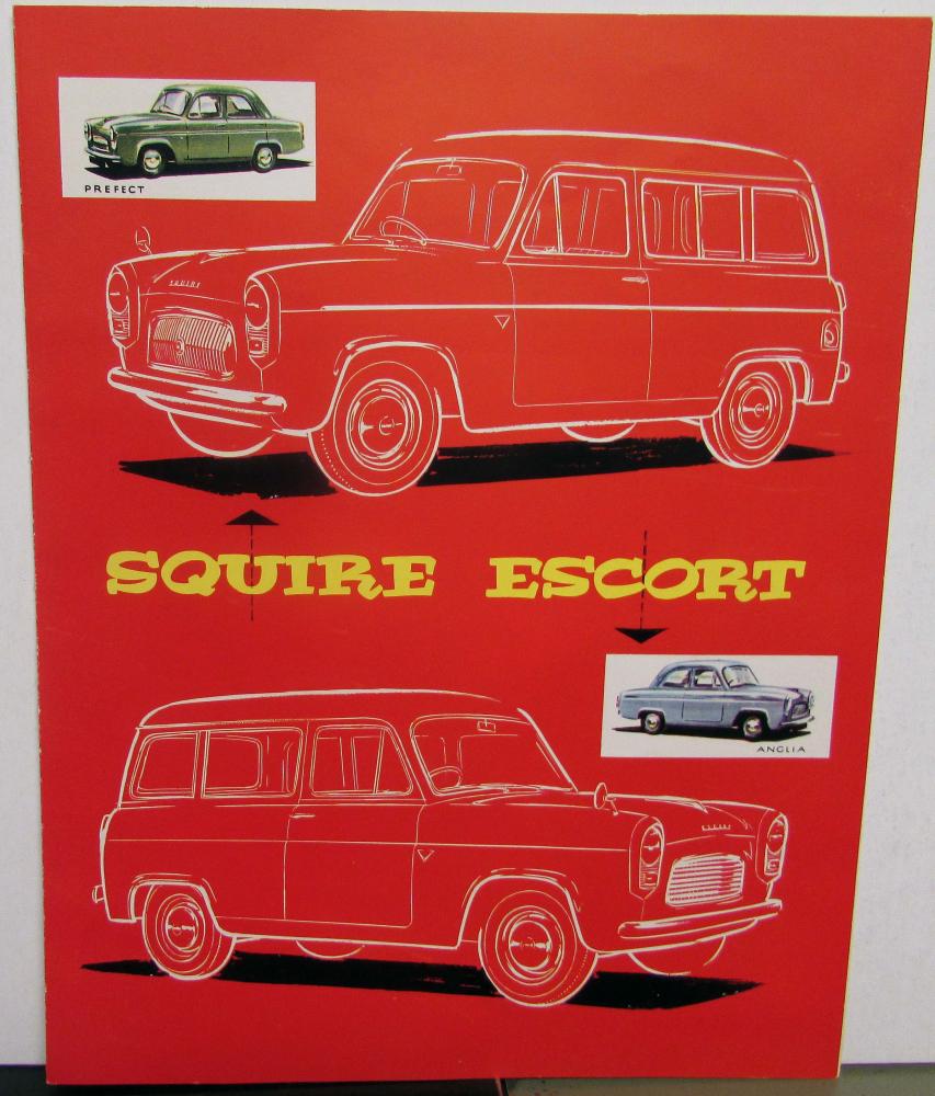 1956 1957 Ford Squire Escort English Sales Brochure Original
