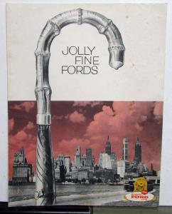 1960 Ford Jolly Fine Fords English Poster Sales Brochure Orignal