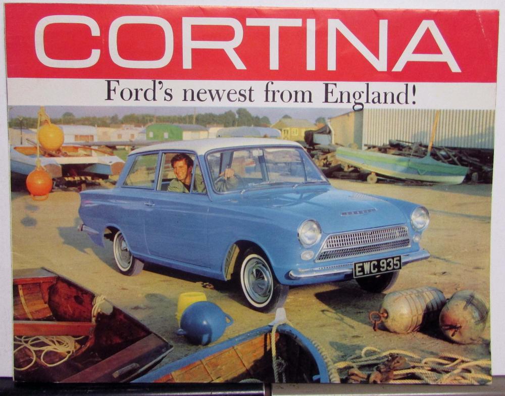 1962 Ford Cortina English Sales Brochure Poster Original