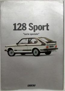 1978 Fiat 128 Sport Sales Folder Brochure - Italian Text