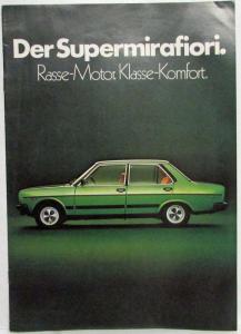 1978 Fiat Der Supermirafiori Sales Brochure