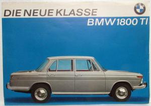 1964 BMW 1800 TI Spec Sheet - German Text