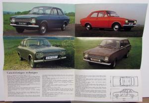 1969 Ford Escort English French Text Sales Brochure Original