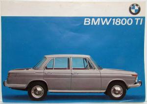 1964 BMW 1800 TI Spec Sheet