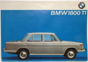 1964 BMW 1800 TI Spec Sheet - French Text