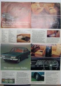 1969 Fords Zodiac Executive The Big Fords English Sales Brochure Poster Original