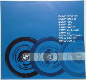 1964 BMW Full Line Sales Folder - 3200 1500 1800 LS 700 - German Text