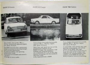 1965 BMW Range of Models Sales Brochure - Motorcycles and Cars