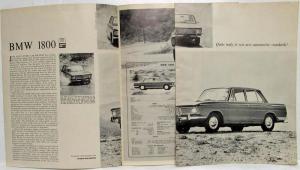 1965 BMW 1800 Sports Car Graphic Reprint Road Test Article August 1964 Issue