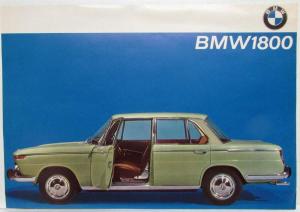 1965 BMW 1800  Spec Sheet - Green Car Blue Background