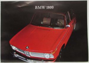 1965 BMW 1800  Spec Sheet - Red Car Black Background