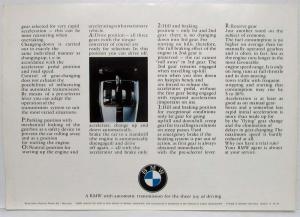 1965 BMW Automatic Sales Folder Brochure