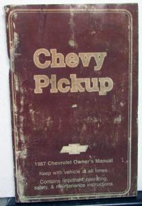 1987 Chevrolet Pickup Truck Owners Manual C/K 1500 2500 3500 2/4WD Gas & Diesel