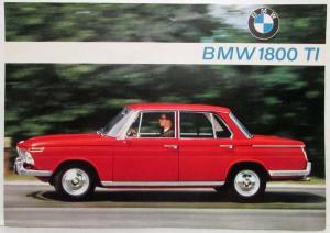 1965 BMW 1800 TI Spec Sheet - Red Car in Motion