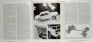 1965 BMW 1800 TI Car and Driver Reprint Road Test Article Arpil 1965 Issue