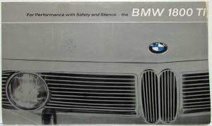 1965 BMW 1800 TI for Performance with Safety and Silence Sales Folder