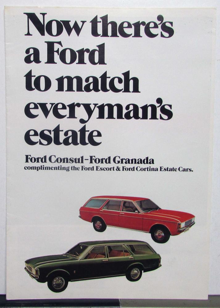 1972 1973 1974 1975 Ford Consul Granada English Sales Brochure Original