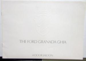 1974 Ford Granada Ghia English Sales Brochure Original