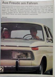 1967 BMW Line of Vehicles Sales Folder Brochure - German Text