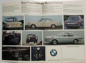 1967 BMW Line of Vehicles Sales Folder Brochure - German Text