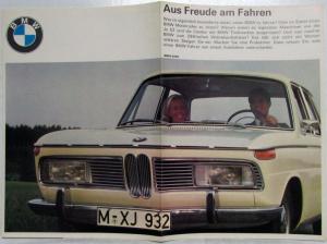 1967 BMW Line of Vehicles Sales Folder Brochure - German Text