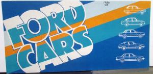 1981 Ford Cars Sales Brochure Fold Out Original