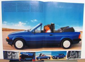 1984 Ford Escort Cabrio English FRENCH TEXT Sales Brochure Original