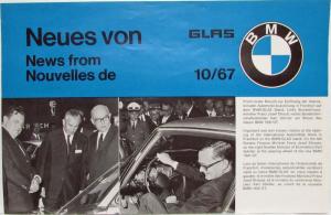 1967 BMW News October - German English and French