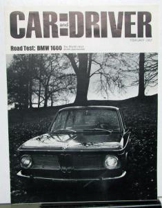 1967 BMW 1600 Car and Driver February Reprint Road Test Article